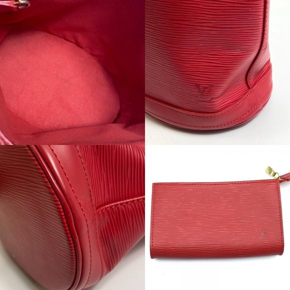 LOUIS VUITTON Epi Petite Bucket PM Shoulder Bucket Bag Epi Leather Red - Picture 10 of 12